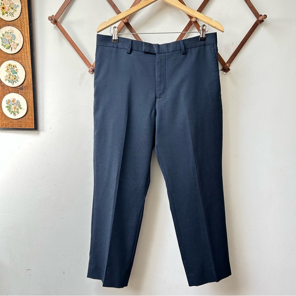 Banana Republic Slim Fit Navy Blue Trousers